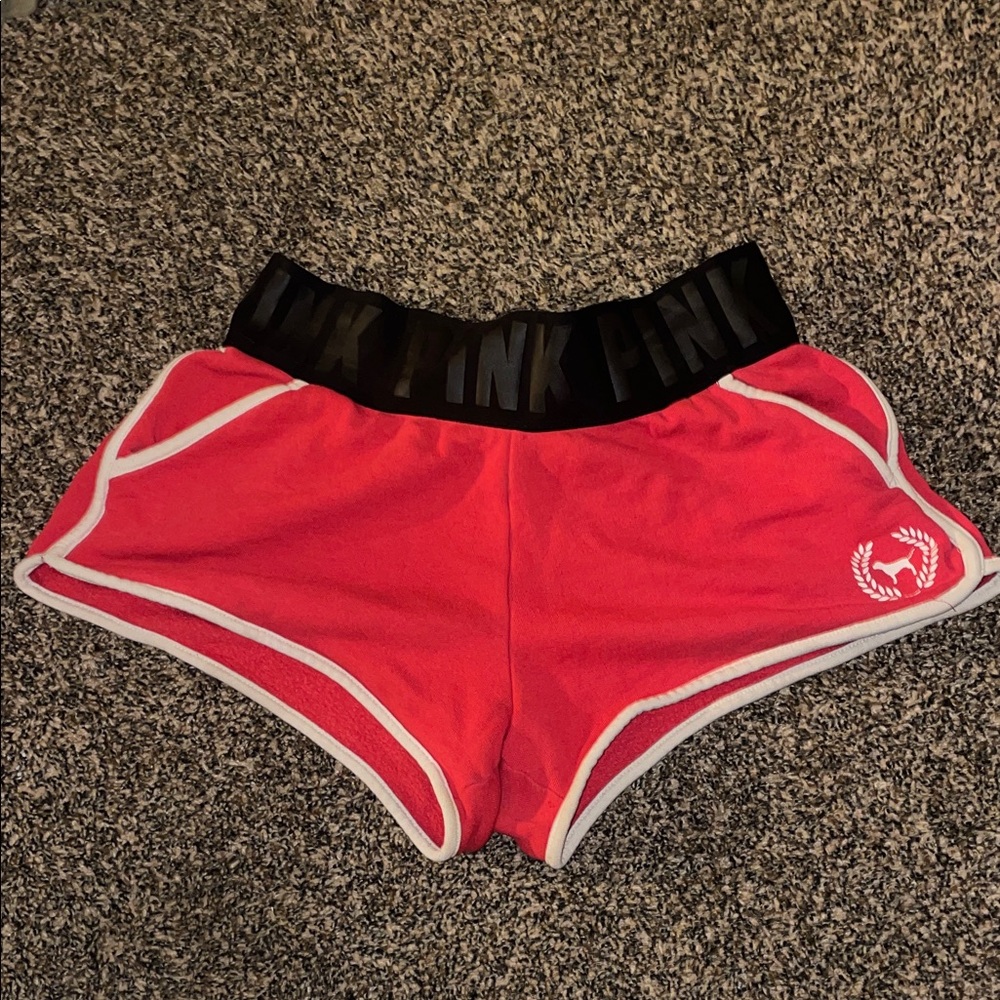 PINK Victoria's Secret Women's Bright Red Athletic Shorts